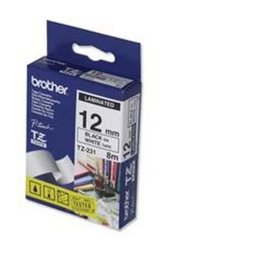 Brother PTouch Tape TZ231 12mm Black/White Label Tapes DY9726