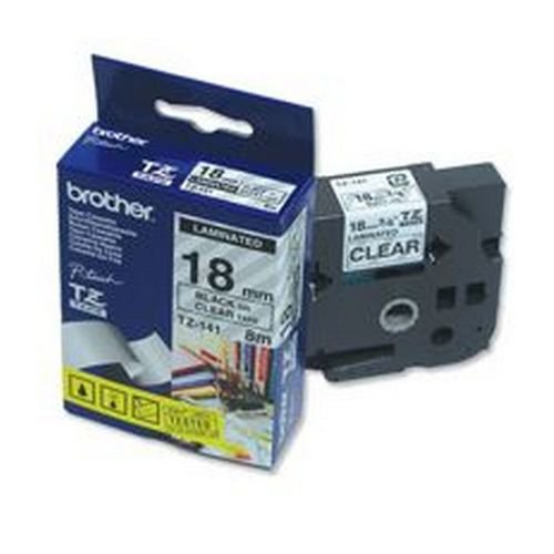 Brother PTouch Tape TZ141 18mm Black/Clear Label Tapes DY9739