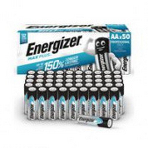 Energizer Max Plus AA Alkaline Batteries (Pack of 50) E303865500 Disposable Batteries EA2206