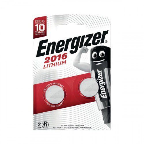 Energizer 2016/CR2016 Lithium Speciality Batteries (Pack of 2) 626986 Disposable Batteries EA2406