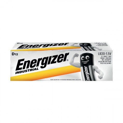 Energizer D Industrial Batteries (Pack of 12) 636108 Disposable Batteries EA2408