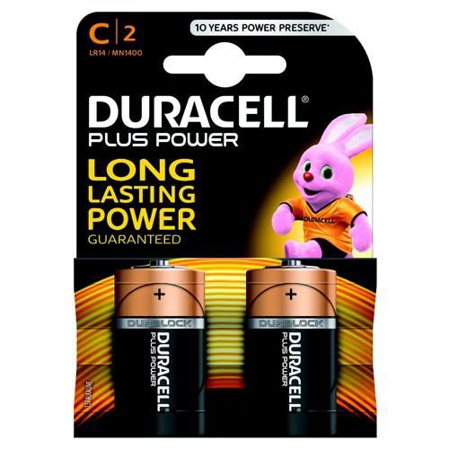 Duracell Plus Batteries MN1400 C Cell 2s