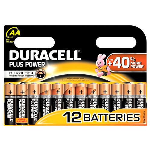 Duracell Duralock Plus Power Batteries AA Pack 12