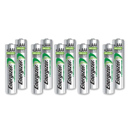 Energizer Battery Rechargeable Advanced NiMH Capacity 850 mAh LR03 1.2V AAA Pack 10