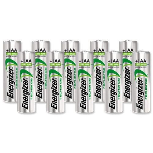 Energizer Battery Rechargeable NiMH Capacity 2000mAh HR6 1.2V AA Pack 10 Rechargeable Batteries EA6947