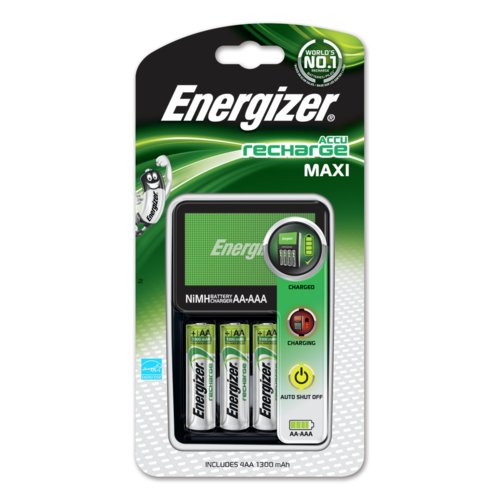 Energizer Maxi Charger 1300 UK Charger + 4AA 1300mAh Battery Chargers EA6959