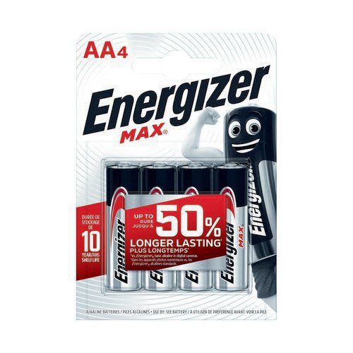 Energizer Max E91/AA Battery Pack 4 Disposable Batteries EA6964