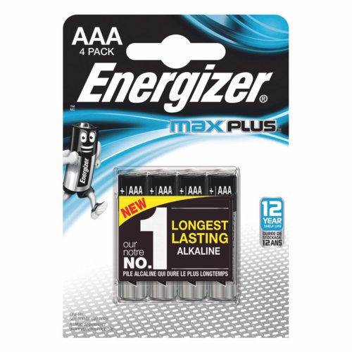 Energizer MAX Plus Alkaline AAA Batteries 4 Pack Disposable Batteries EA6991