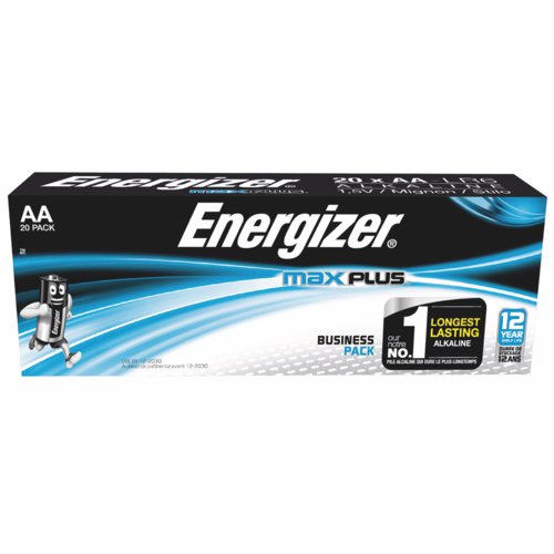 Energizer MAX Plus Alkaline AA Batteries 20 Pack  Disposable Batteries EA6993