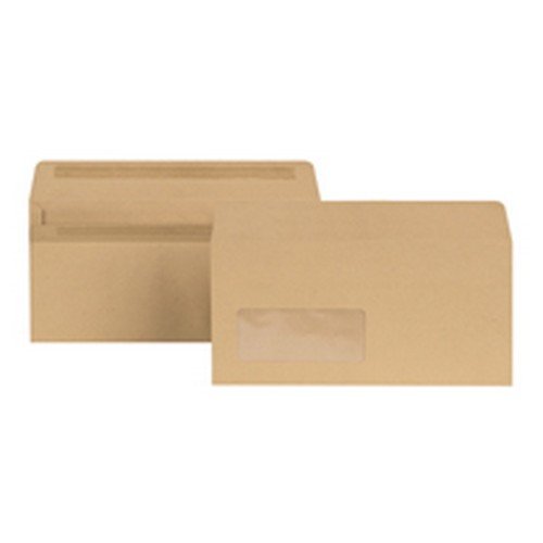 New Guardian Envelope DL Window 80gsm Self Seal Manilla