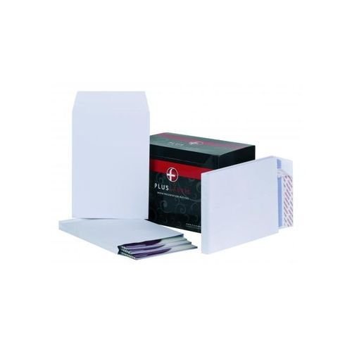 Plus Fabric Gusset C4 Envelopes White Peel and Seal 120gsm (Pack of 100) C26766