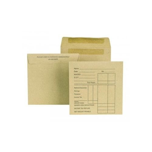 New Guardian Envelope Press n Seal Wage Pocket 108x102mm Printed Pack 1000