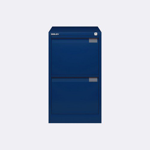 Bisley AOC Filing Cabinet 2 Drawer Oxford Blue