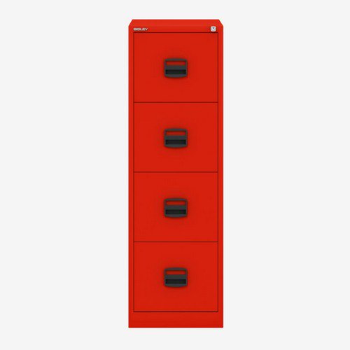 Bisley AOC Filing Cabinet 4 Drawer Cardinal Red Filing Cabinets FC1423