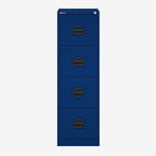 Bisley AOC Filing Cabinet 4 Drawer Oxford Blue Filing Cabinets FC1424