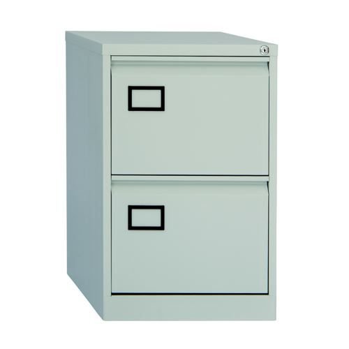 Initiative Steel Filing Cabinet 2 Drawer Goose Grey