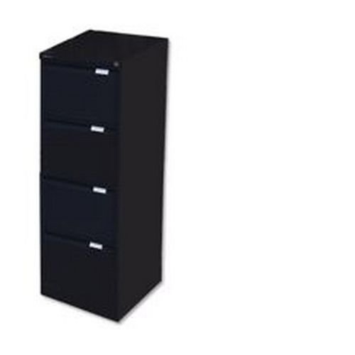 Bisley 4 Drawer Filing Cabinet Flush Fronted Black BS4E BLACK