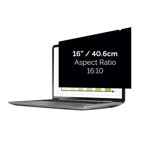 Fellowes Laptop Privacy Screen Privascreen 16 inch Anti Glare Screen Protector 16:10
