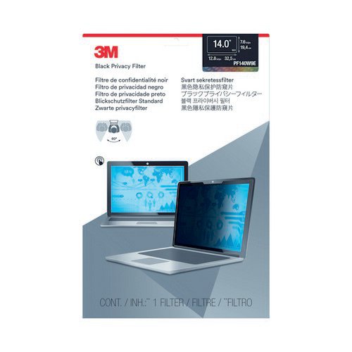 3M Touch Privacy Filter for 14in Full Screen Laptop with COMPLY Flip Attach 16:9