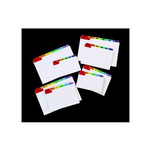 Concord Multicoloured Guide Cards AZ 127x76mm Card Index Dividers GC4333