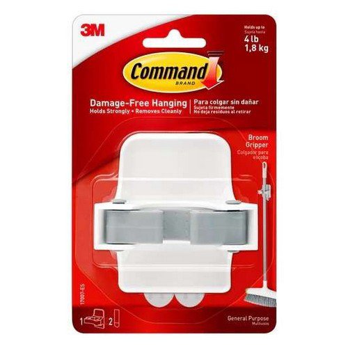 3M Command Adhesive Broom Gripper Self-Adhesive White 17007-ES