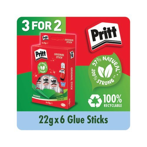 Pritt Stick 22g Buy 2get1 Free Pk6 Glues GL1602