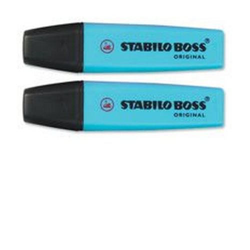 Stabilo Boss Highlighters Chisel Tip 25mm Line Blue