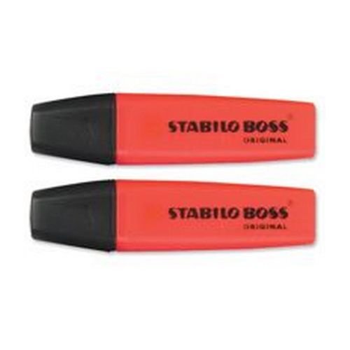 Stabilo Boss Highlighters Chisel Tip 2-5mm Line Red