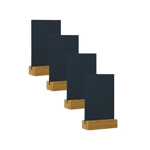 Deflecto A5 Countertop Chalkboard Dark Oak Pack of 4 TCB-A5-OAKX4