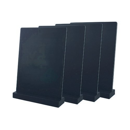 Deflecto A4 Countertop Chalkboard Black Pack of 4 TCB-A4-BLKX4