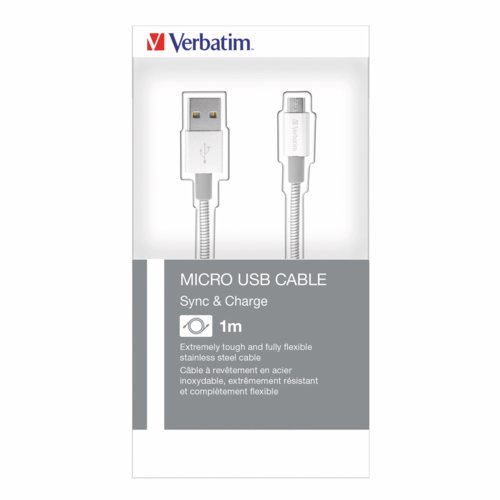 Verbatim Micro Usb Sync & Charge Cable 100Cm Silver