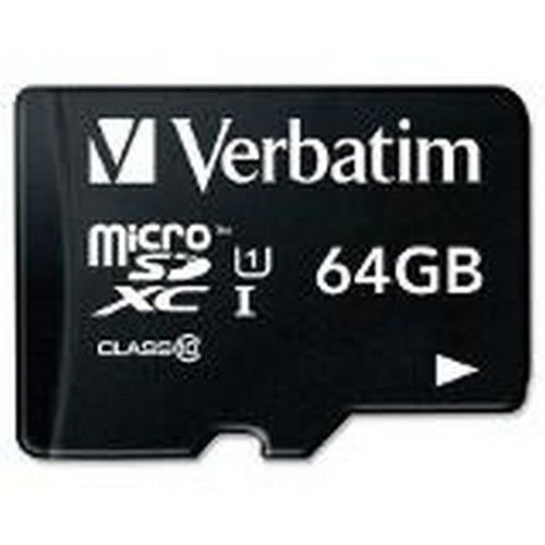 Verbatim Micro SDHC Memory Card 64GB Class 10 With Adapter
