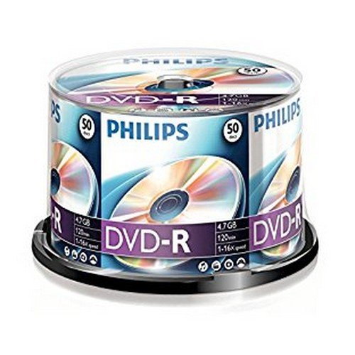 Philips DVD-R 4.7GB 16x Spindle 50 Disks