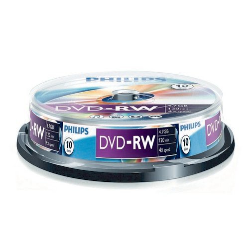 Philips DVD-RW 4.7GB 4x Spindle 10 Disks