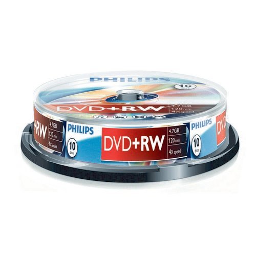 Philips DVD+RW 4.7GB 4x Spindle 10 Disks