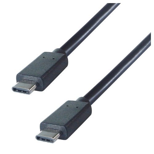 2M USB C Type SuperSpeed Connector Cable C Male to C Male Black