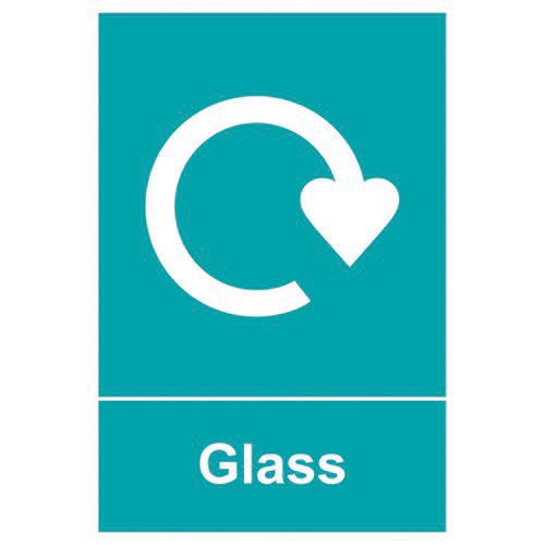Spectrum Industrial Recycle Sign Glass 150x200mm SAV 18132