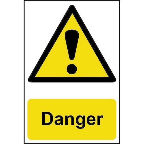 Spectrum Danger Sign 200x300mm