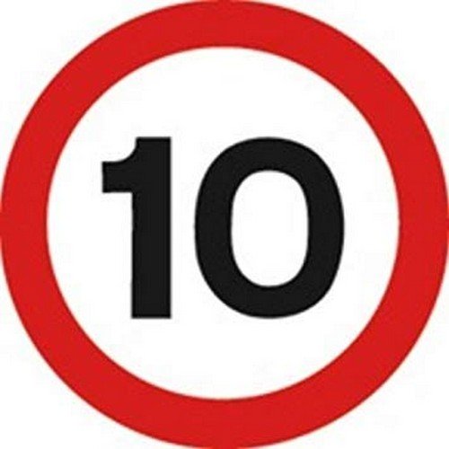 Safety Sign Works Traffic 10 mph 450x450mm PVC R12/T