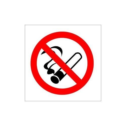 Domed Office Sign 60mm No Smoking Clear Resin