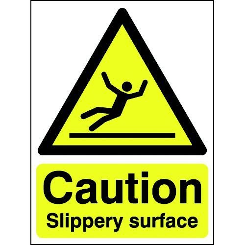Safety Sign Slippery Surface 210x148mm Self-Adhesive Vinyl