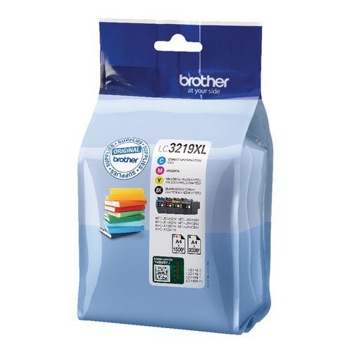 Brother LC3219XLVAL Ink Cartridge Value Pack 1 each of LC3219XLBK LC3219XLC LC3219XLM LC3219XLY