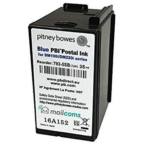 Pitney Bowes DM100i Series/DM125i/150i/175/200i Series Blue Ink Franker Cartridge