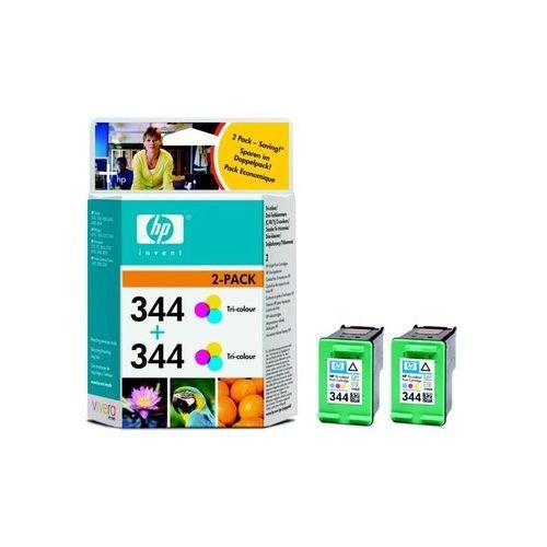 Hewlett Packard No 344 Inkjet Cartridge Tri-colour Twinpack Pack 2 C9505EE