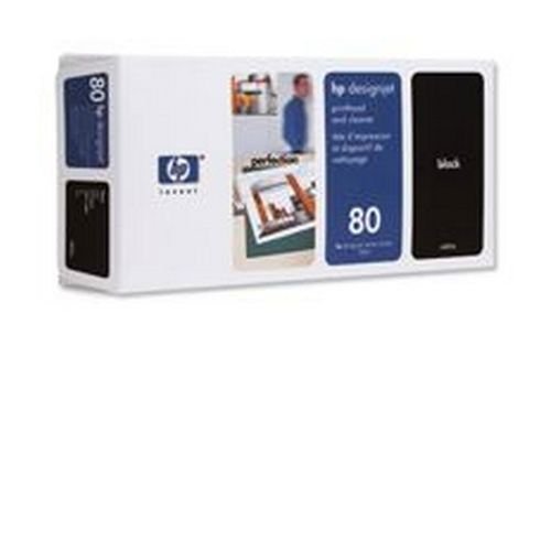 Hewlett Packard No.80 Printhead & Print Head Cleaner Black C4820A