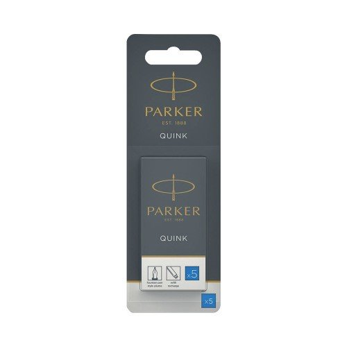 Parker Quink Ink Cartridges Refill Medium Black Pack 5