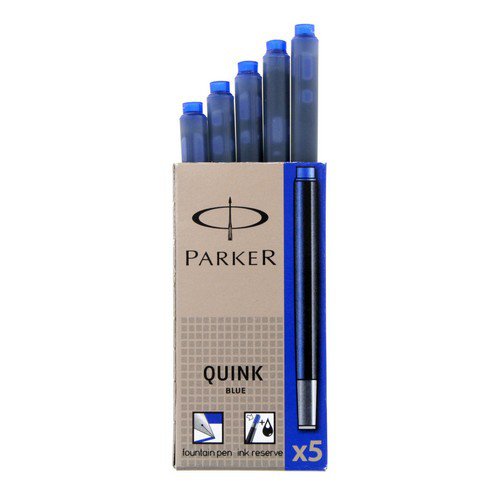 Parker Ink Cartridge Blue Pack 5