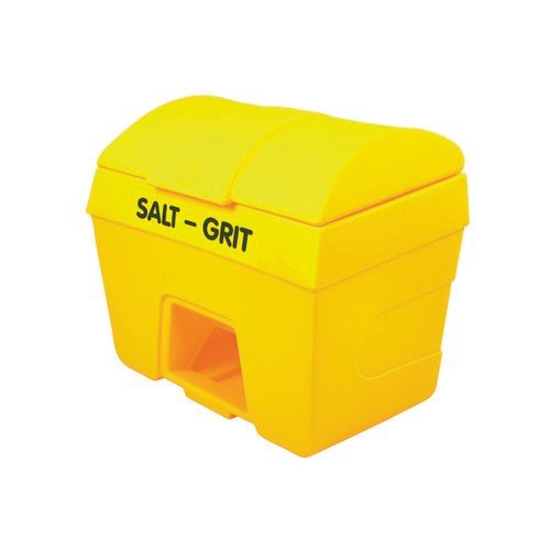 Winter Salt and Grit Bin With Hopper Feed 400 Litre Yellow