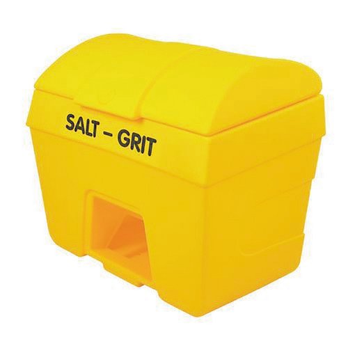 Salt/Grit Bin With Hopper Feed 200 Litre Yellow