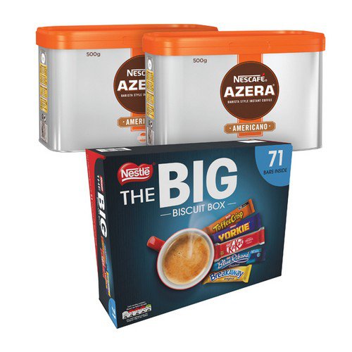 Nescafe Azera 500g 2pk Foc Biscuits